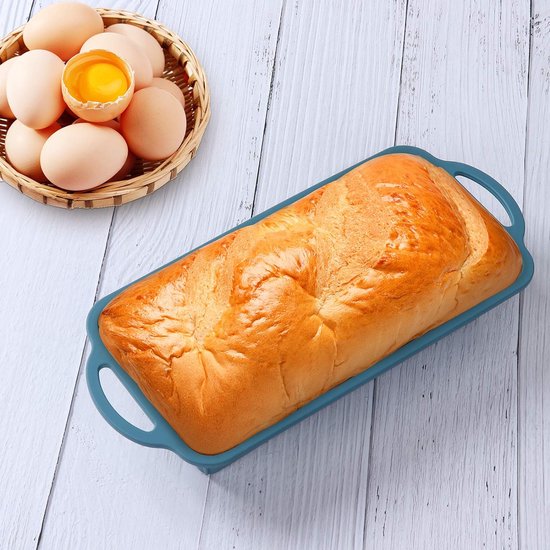 Broodbakvorm, siliconen broodvorm met roestvrijstalen frame, antiaanbakvorm voor taarten en brood, broodbakvormen, broodvorm, koning cakevorm