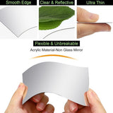 24 stuks spiegeltegels, zelfklevende spiegelmuurstickers, verwijderbare kunst plastic tegels decoratie, geschikt voor woonkamer, badkamer, slaapkamer, muur doe-het-zelf decor