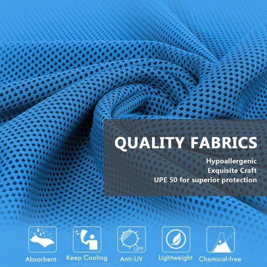 Verkoelende handdoek, ijshanddoek, ademend, koele handdoek, microvezel handdoek voor yoga, fitnessstudio, training, sport, fitness, hardlopen, kamperen, wandelen (100 x 30 cm)