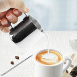 2 stuks melkkannetjes roestvrij staal 150 ml melk-pitcher opschuimen kan zilver soort opschuimkannetje perfect voor melkopschuimer koffiezetapparaat espressoher cappuccino macchiato