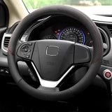 Stuurhoes van leer, 37-38 cm, universeel, antislip, ademend, geschikt voor auto/jeep/SUV