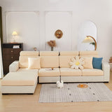 Bankovertrek, stretch bankovertrek, universeel, elastisch, antislip, hoes voor bankkussen, L-vormige chaise longue, meubelbescherming