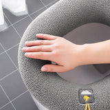 4 stuks wc-stoelhoezen, warm wc-zitkussen, wc-brilhoes, wasbaar, dik, wasbaar, rekbaar, geschikt voor de meeste toiletten