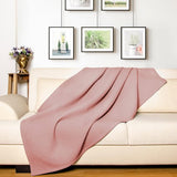 Premium bedspread 240 x 260 cm XXL - 100% katoen - lichtgewicht deken met wafellook - katoenen bedsprei, banksprei, bankdeken - bankdeken (oudroze)