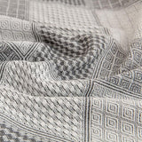 Diamantpatroon Bankkleed Deken Omkeerbaar XXL Grote bankkleed Bankhoes Decoratieve bankhoes Bankdekens voor het bedekken van sprei met kwastjes - Lichtgrijs, 180x340cm