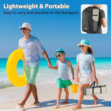 Strandschuilplaats, draagbare strandtent voor 2-4 personen, babystrandschuilplaats met UV-bescherming 50+, strandtent met 3 geventileerde ramen, snelle montage, gemakkelijk mee te nemen paraplu, strandschuilplaats