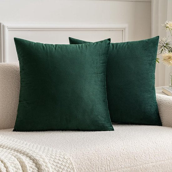 Sierkussensloop, set van 2 stuks, zonder vulling, decoratieve kussensloop, decoratieve hoes met verborgen ritssluiting. Translation: Decorative pillowcase, set of 2 pieces, without filling, decorative pillowcase, decorative cover with hidden zipper.