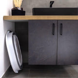 Opvouwbare wasmand van kunststof en siliconen - 61,5 x 44 x 27 cm - ruimtebesparend met handgrepen - 36L