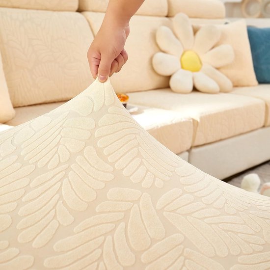 Bankovertrek, stretch bankovertrek, universeel, elastisch, antislip, hoes voor bankkussen, L-vormige chaise longue, meubelbescherming