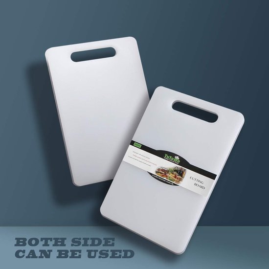 Kunststof snijplank met handgrepen, Food Grade PP-materiaal, BPA-vrij, vaatwasmachinebestendig, dikke snijplank, groot formaat, gemakkelijke handgrepen voor de keuken (groen)