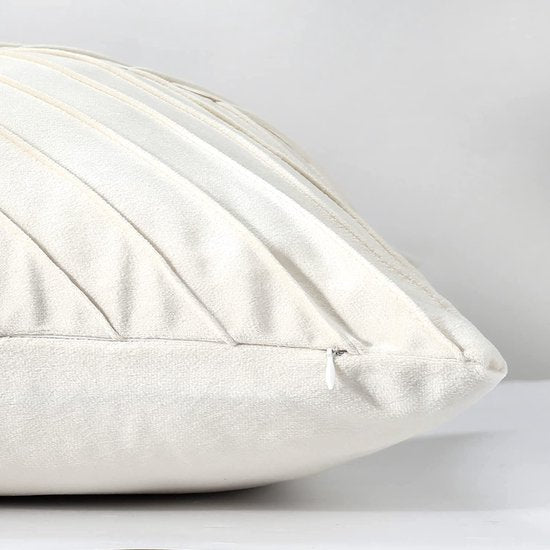 Fluwelen kussenslopen, 45 x 45 cm, beige, sierkussensloop, bankkussen, zacht bankkussen, hoofdkussen, kussensloop, decoratief kussen voor woonkamer, slaapkamer, kantoor, auto, bank, set van 2