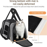 Soft Cat Carrier with Top Mesh Window and Pet Carrier Breathable for Medium Cats and Small Dogs Puppies up to 14 lb (Grey)