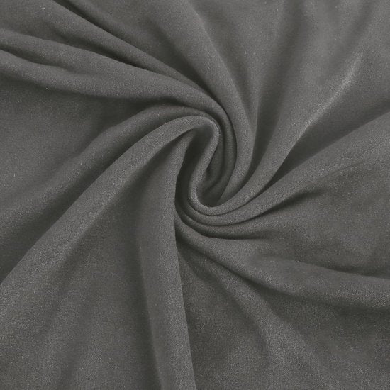 Barpoef Slipcovers met backresthoes, stretch stoelhoes, verwijderbare hoezen voor korte draaistoel, eetkamerstoel, barkruk met achterrest (geen stoelen) (donkergrijs, 4 stuks)