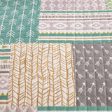 Sprei, 150 x 200 cm bedsprei, geruit, gewatteerd patroon, patchwork-quilt, omkeerbaar ontwerp, sprei, voor eenpersoonsbed, gevoerd