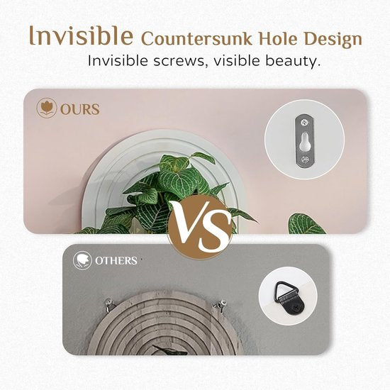 Wandrek wit boho wanddecoratie: houten muur decoratie kinderkamer wit wandplanken klein plantenrek voor woonkamer slaapkamer