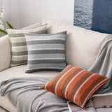 Strepen kussenslopen, kussenhoezen, linnenlook, decoratieve kussensloop, decoratieve kussensloop, decoratieve bankkussens voor bank, kantoor, bank, slaapkamer en woonkamer, set van 2, 40 x 60