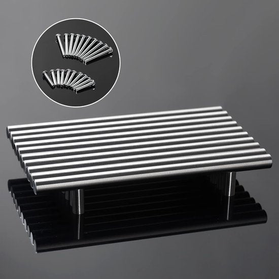 20 stuks 96 mm roestvrij stalen meubelgrepen boorgatafst geborsteld stanggreep relinggrepen roestvrij stalen buis Ø 10 mm herbruikbaar