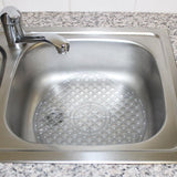 2 x gootsteeninleg - ronde gootsteenmat - inzetstuk voor gootsteen beschermt het oppervlak van de gootsteen en het servies (2 stuks - transparant)