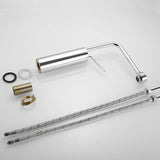 Wastafelkranen Wastafelkraan High Body Chroom Zwanenhals Enkele handgreep Enkelgatsmontage Messing