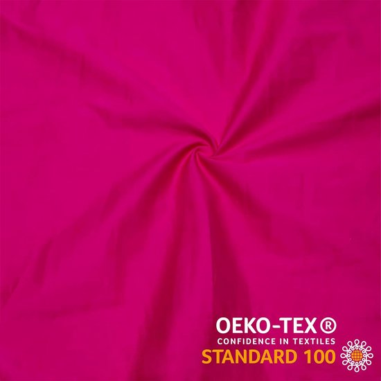 Set van 2 kussenslopen, 40 x 40 cm, 100% katoen, roze kussensloop met ritssluiting, super zachte en anti-allergische kussensloop