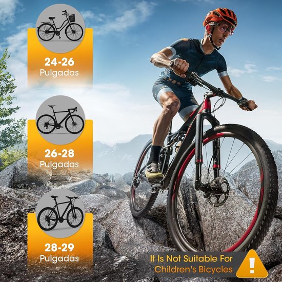 Fietsstandaard 24-29 inch, 3 gaten zijstandaard fiets, aluminium fietsstandaard basis, 35-41cm in hoogte verstelbare fietsstandaard, antislip achterstandaard voor racefiets, MTB, stadsfiets