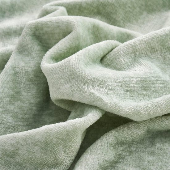 Winter hoeslaken, 90 x 200 cm, groen pluizig warm fluwelen laken, teddy pluche hoeslaken geschikt voor 30 cm matras