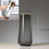 glazen vaas voor huisdecoratie is perfect voor verse bloemstukken zwart