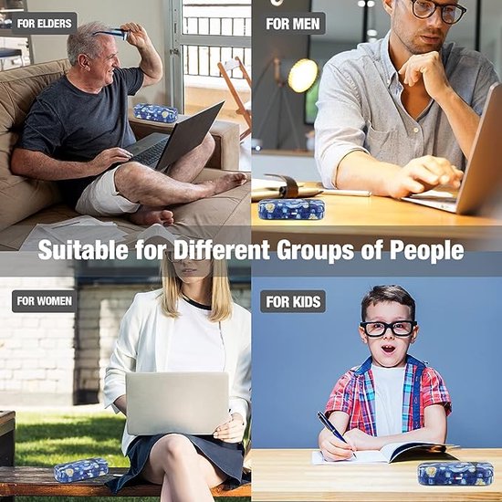 Hardcase brillenkoker, PU lederen brillenetui, krasbestendige draagbare brillenbox met reinigingsdoek, harde schaal, etui, brillenorganizer, brillenopslag voor zonnebril leesbril