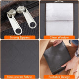 Opbergzakken, 8 stuks, 90 l, opbergdozen met deksel, grote kledingopslag, verhuisdozen, opvouwbare opbergdozen voor dekbedden, kleding, onderbed, kledingkast, grijs