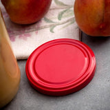 KADAX - Weckpotten, jampotten, 720 ml - inmaakpotten met deksel, glazen met schroefdop, inmaakpotten, voorraadpotten om in te leggen - Rood, 24 stuks