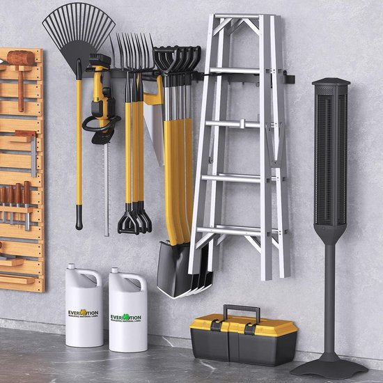 Tuingereedschap Ophanghaken - 5 haken - ophangsysteem - 40 cm - warenhuis Tuingereedschap Ophanghaken - 5 haken - ophangsysteem - 40 cm - warenhuis