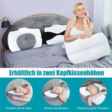 Nekkussen, hoofdkussen, traagschuimkussen, neksteunkussen voor orthopedisch kussen en zijslaapkussen, ergonomisch slaapkussen voor optimale ondersteuning in alle slaaphoudingen