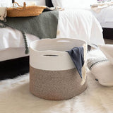 Wasmand, katoenen touw, opbergmand, gevlochten voor dekens, kussens, speelgoed in de kinderkamer, 40 x 35 cm (b x h)