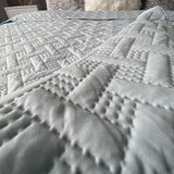 Sprei/sofaplaid, bedsprei, voor bank, dagelijks vlechtpatroon, deken, XXL-deken, sprei, grijs, 200 x 220 cm