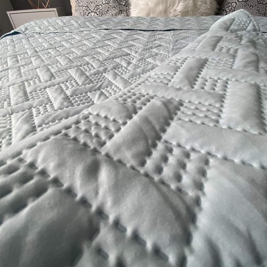 Sprei/sofaplaid, bedsprei, voor bank, dagelijks vlechtpatroon, deken, XXL-deken, sprei, grijs, 200 x 220 cm