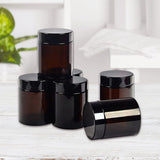 Getinte cosmetische glazen potten, (12 stuks) glazen potten met schroefdeksel en witte voering, bruikbaar als zalfpotje, zalfpotje, zalfpotje of cosmetische pot voor etherische oliën - 4oz / 120ml