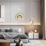 Kamerdecoratie, macramé, regenboog, wanddecoratie, handgeweven wolken, regenboog, macramé, wandtapijt, gevlochten koord, regenbooghanger in Scandinavische stijl, voor kinderslaapzaal,