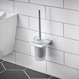Toiletborstel en houder AddStoris, toiletborstelhouder, chroom, 130 x 370 x 130