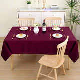 Tafelkleed afwasbaar, rechthoekig, 140 x 180 cm, polyester, tafelkleed, jacquard, tafellinnen, ornamenten, vuilafstotend, onderhoudsvriendelijk, wijnrood