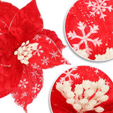 3x decoratieve arrangementen, kunstbloemen als leuke kerstversiering, mooie kamerdecoratie, ook voor kransen en bloemstukken