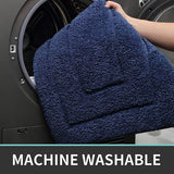 Badmat, antislip, zacht badkamertapijt, waterabsorberende badmat, machinewasbaar, badmat voor douche, bad en toilet, marineblauw, 50 x 80 cm