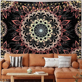 Mandala wandtapijt Indiaas Boheems hippie wanddoek muur deocratie roze lotustapijt esthetisch voor kamer slaapzaal slaapkamer 150x130cm