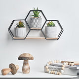 Moderne kunstplant met metalen houten bok voor woondecoratie, set van 3 kunstvetplanten in geometrische keramiek, badkamerdecoratie, woonkamerdecoratie, plankdecoratie, tafeldecoratie