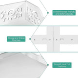 Schoenenkast, schoenenrek, schoenenrek, entree schoenenrek, PVC opbergrek voor cd-boeken, geperforeerd patroon, wit (3 planken)