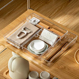 16 stuks opbergsysteem voor laden, 5 maten, gescheiden lade-organizer, opbergsysteem, antislip, transparante make-up-organizer, lade voor make-uptafel, keuken, badkamer (transparant)