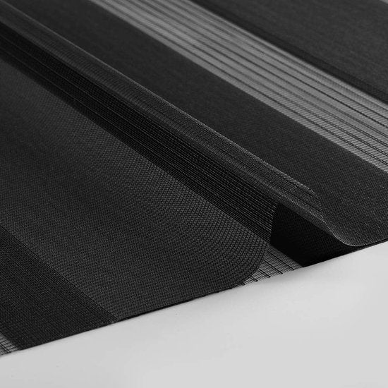 Dubbel rolgordijn, duo-rolgordijn, klembevestiging zonder boren, voor ramen, lichtdoorlatend en verduisterend, zwart, 45 x 150cm