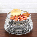 Roestvrijstalen stoompan, 5 stuks, stoominzetstuk, ronde standaard, stoominzet van roestvrij staal, voor kookpannen, potten, taartrooster, afkoelrooster voor koken, braden, bakken, 18/20/22/24/26 cm.