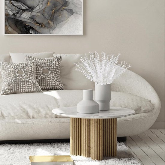 45 stuks kunstmatige eucalyptus takken, bladeren, eucalyptusbladeren, decoratie, eucalyptus, kunstplanten voor bloemstukken, huis, bruiloft, feest, tafel, centerpiece, decoratie, wit