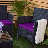 Garden Chair Cushion for Rattan Chair, Outdoor Lightweight Replacement Furniture Cushion, Waterproof Patio Furniture Chair Padding, Comfortable, Durable and Easy to Clean (Purple, 1)