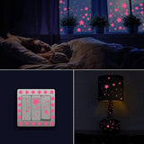 wanddecoratie muurtattoo zelfklevende lichtsticker muursticker baby kinderkamer decoratie sticker sterrenhemel lichtgevende sterren stippen maan muursticker doe-het-zelf slaapkamer fluorescerende stickers 435 stuks